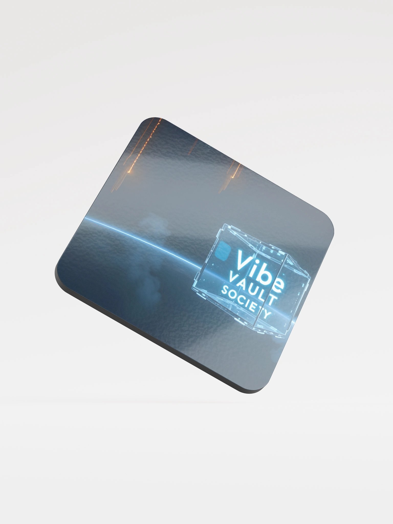 Glowing Blue Vibe Vault Coaster product image (1)