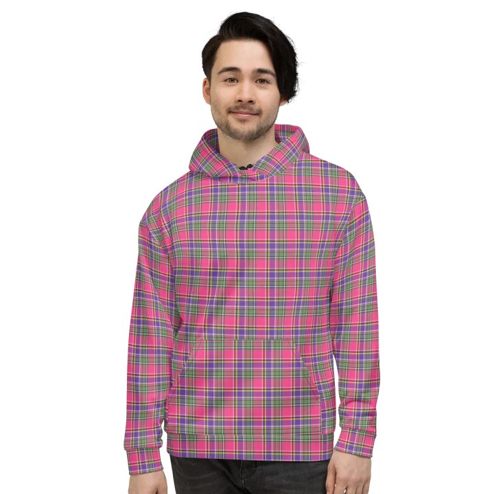 Pink and Purple Vintage Plaid Hoodie product image (2)