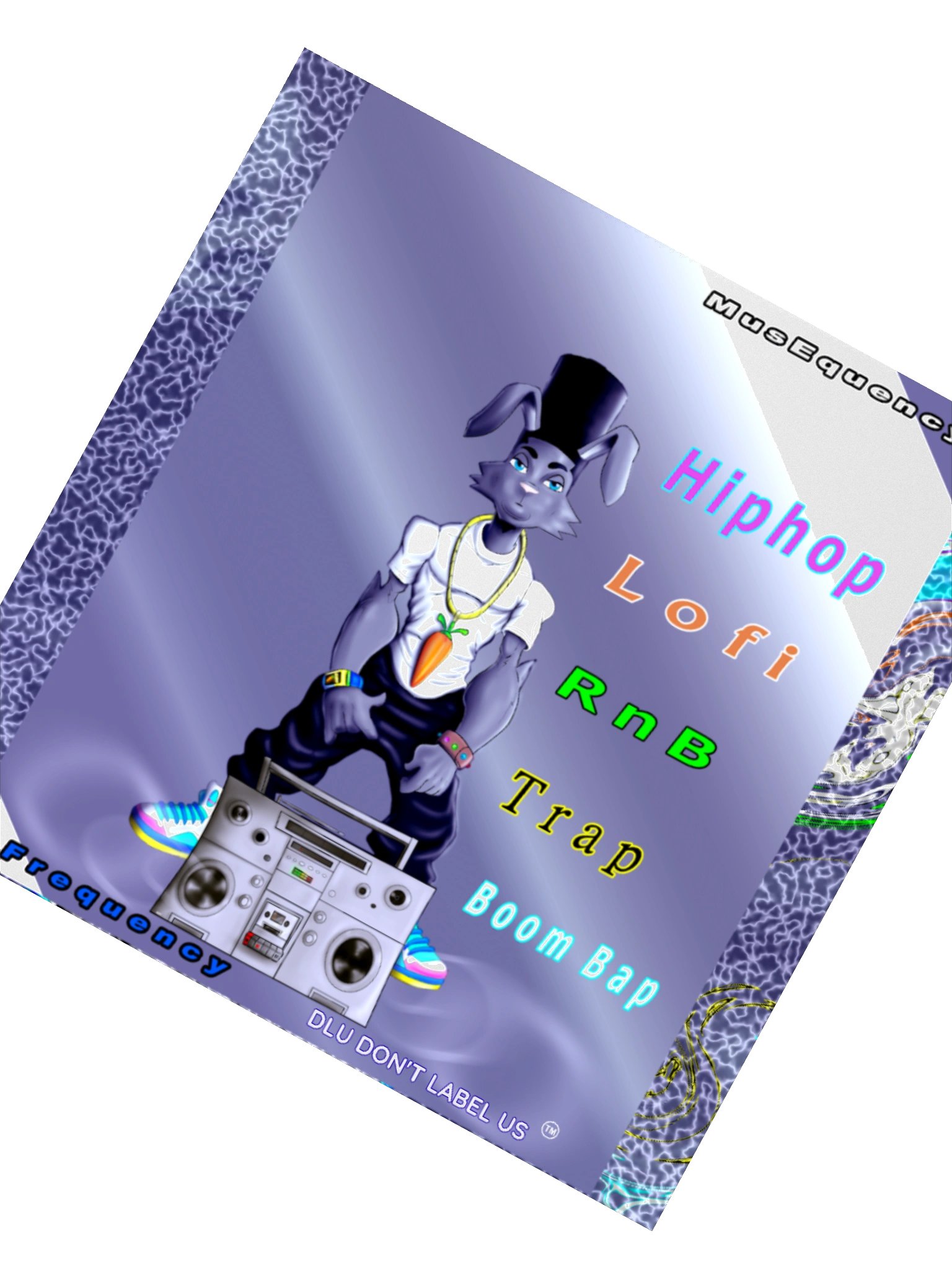 DLU DON’T LABEL US® Boombox Beats Kiss Cut Stickers product image (2)