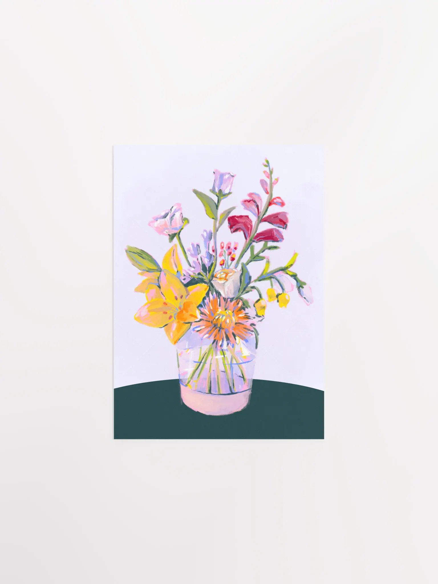 Vibrant Painted Blossoms Matte Poster Print product image (1)