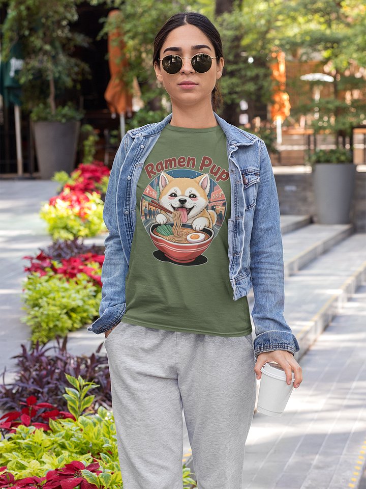 Ramen Pup Shiba Inu T-Shirt | Kawaii Japanese Foodie & Anime Dog Tee product image (1)