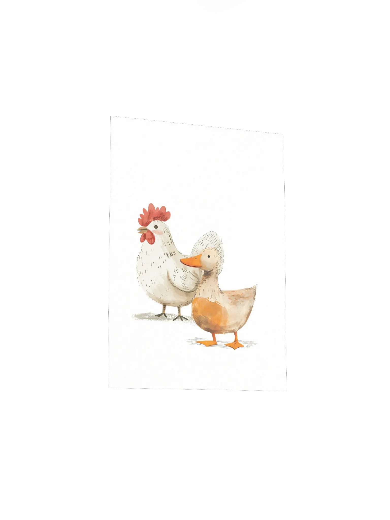 Cute Chicken and Duck Nursery Print product image (2)