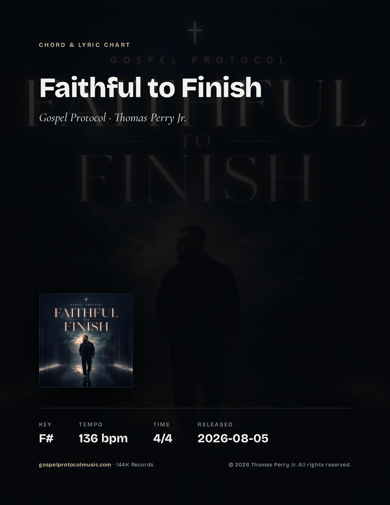 Faithful to Finish — Chord & Lyric Chart product image (1)