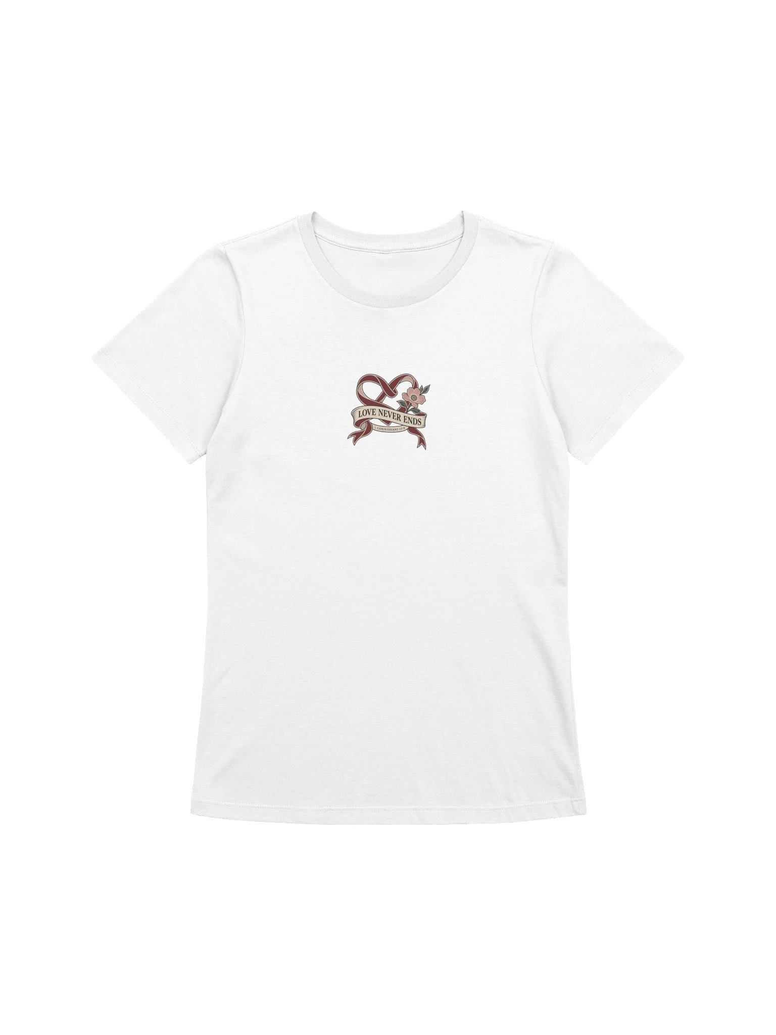 Love Never Ends | 1 Corinthians 13:8 Relaxed Tee product image (1)