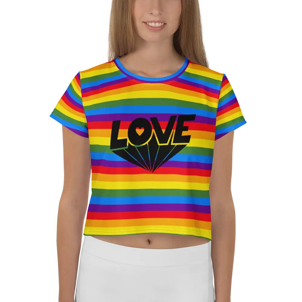 Love Diamond All-Over Crop Tee product image (1)