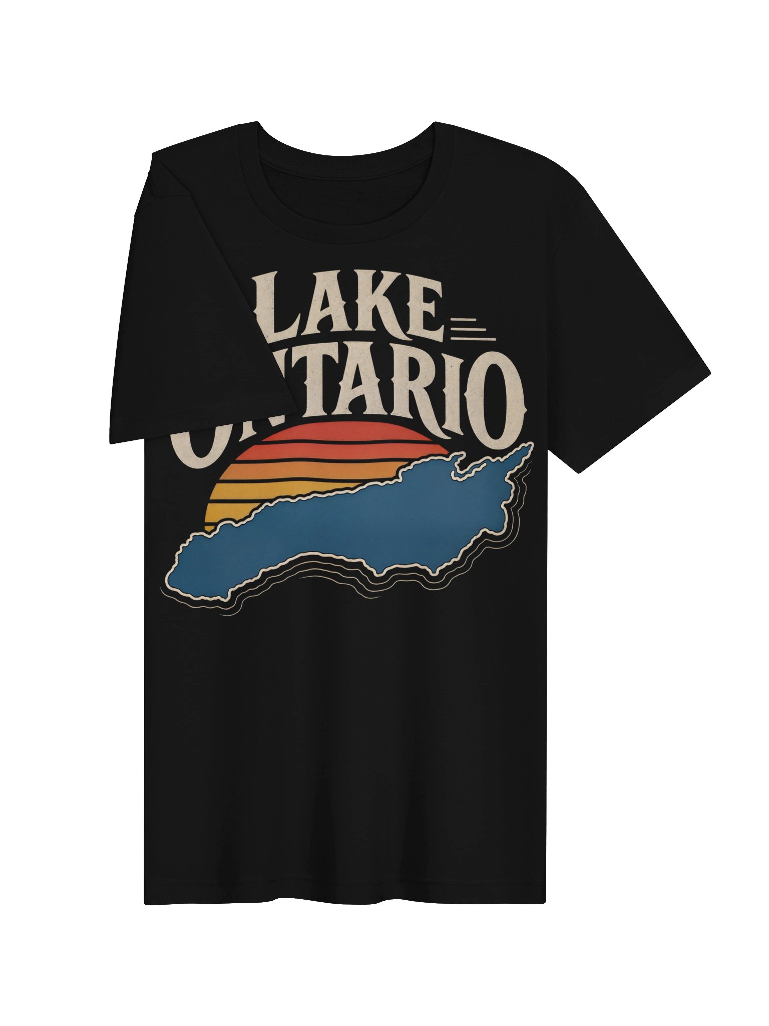 Retro Sunset Great Lakes Lake Ontario Supersoft T-shirt product image (4)