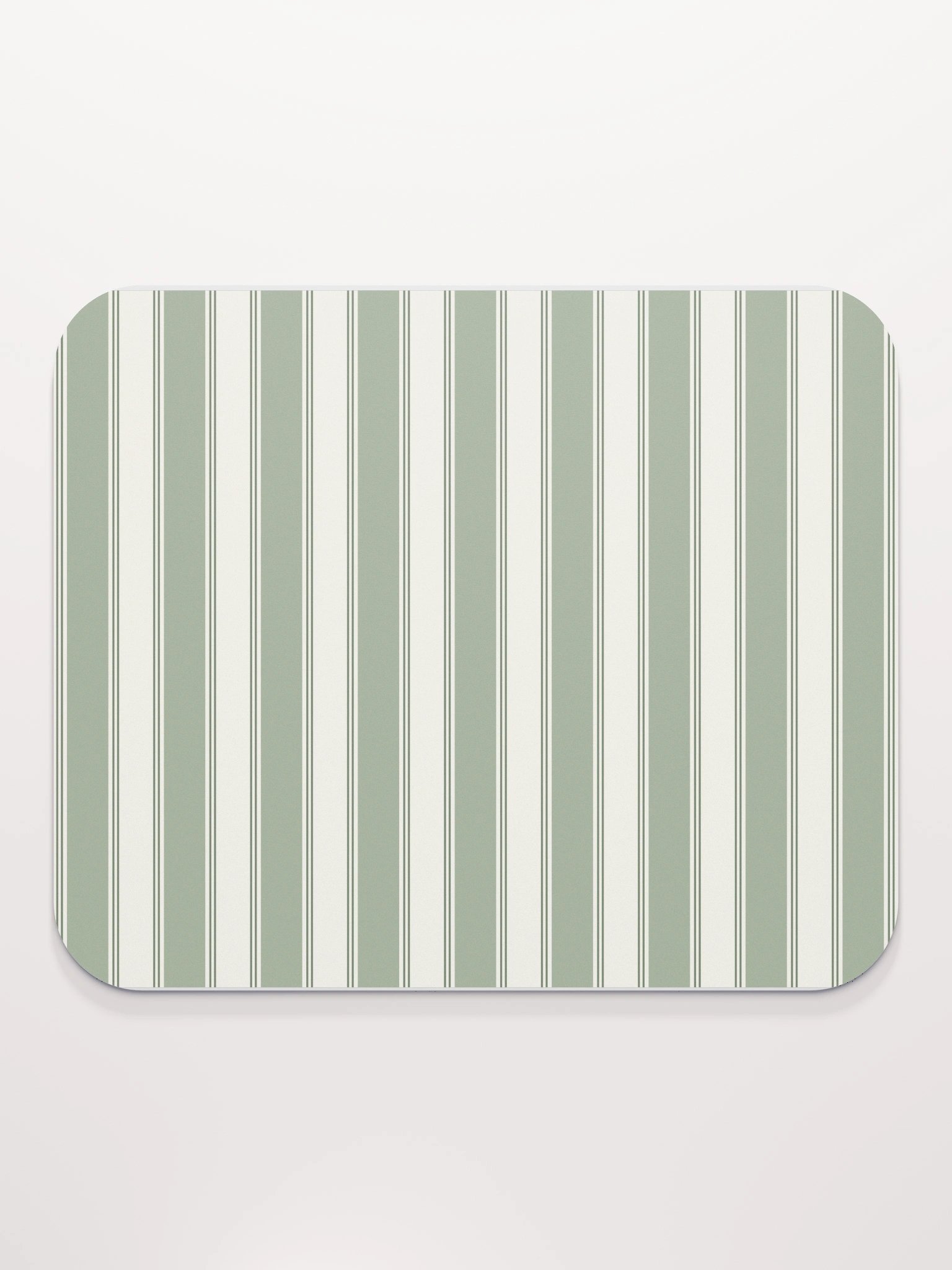 Atelier Sage — Sage & Ivory Pinstripe Mouse Pad product image (2)