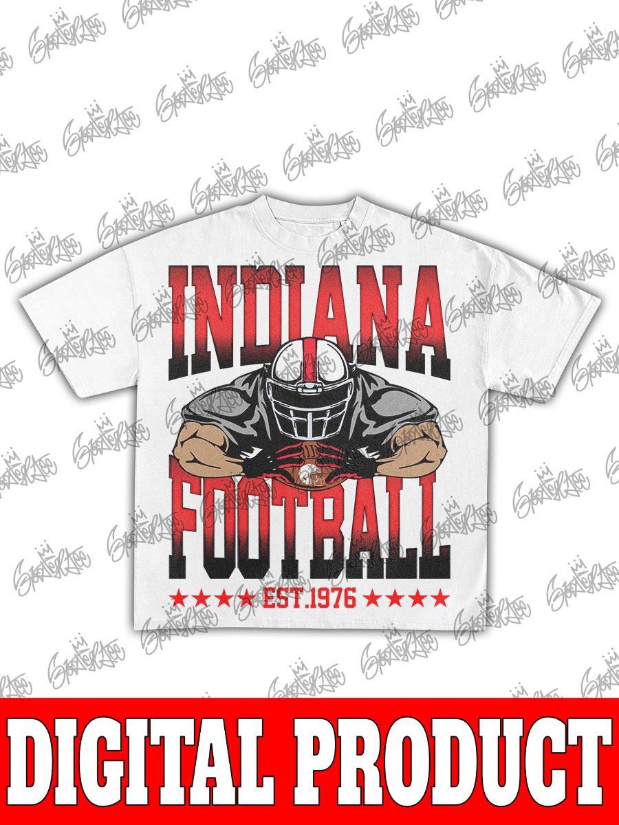 ndiana Football Vintage 1976 Bootleg Graphic Design product image (2)