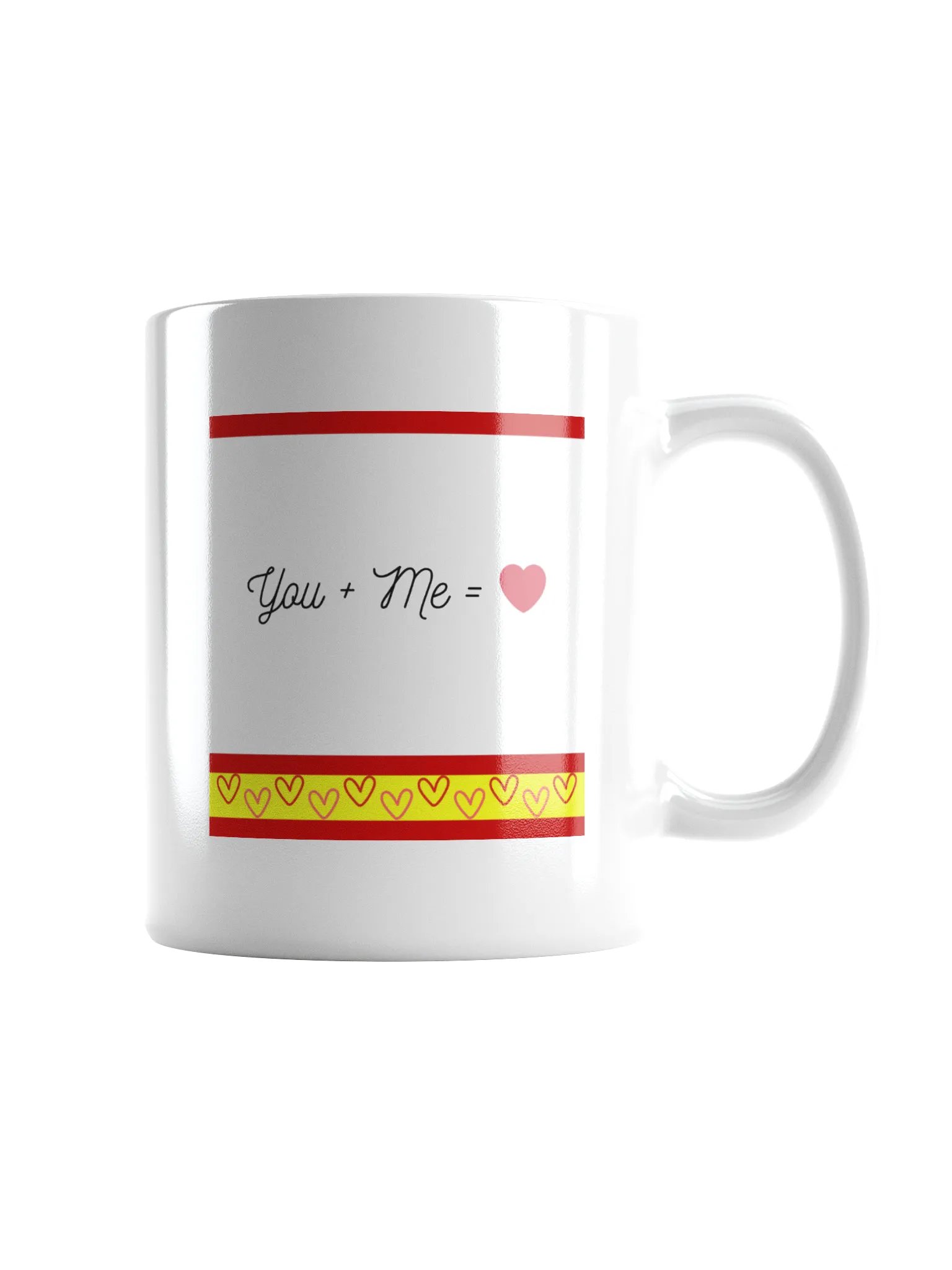 You Plus Me Equals Love Heart Mug product image (1)