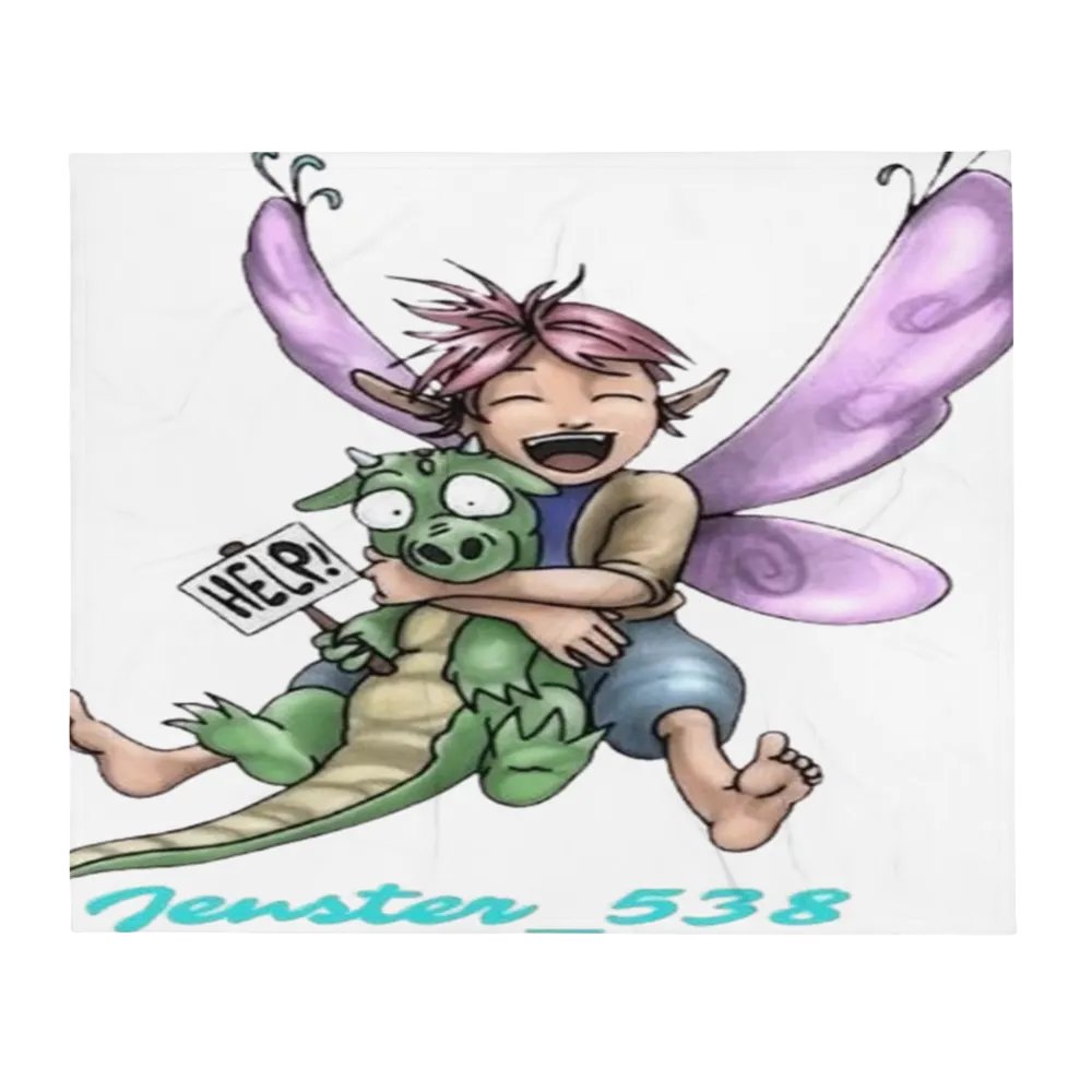 Whimsical Fairy and Dragon Throw Blanket product image (2)