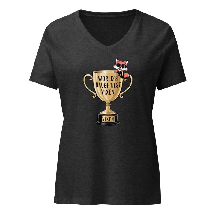 World's Naughtiest Vixen Trophy Vee Neck Tee product image (3)