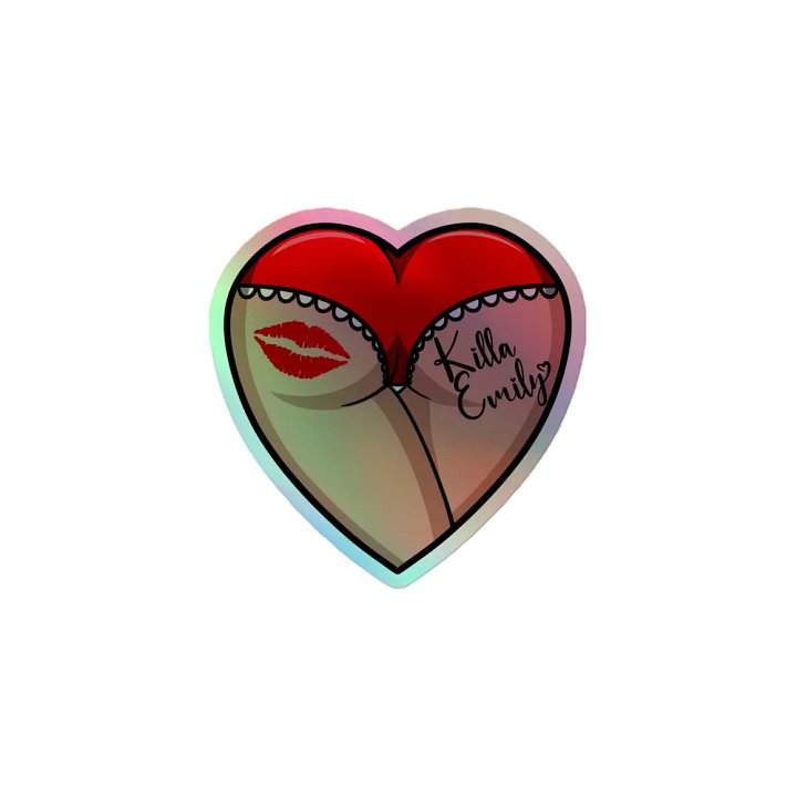 RED HEART BUTT STICKER product image (1)