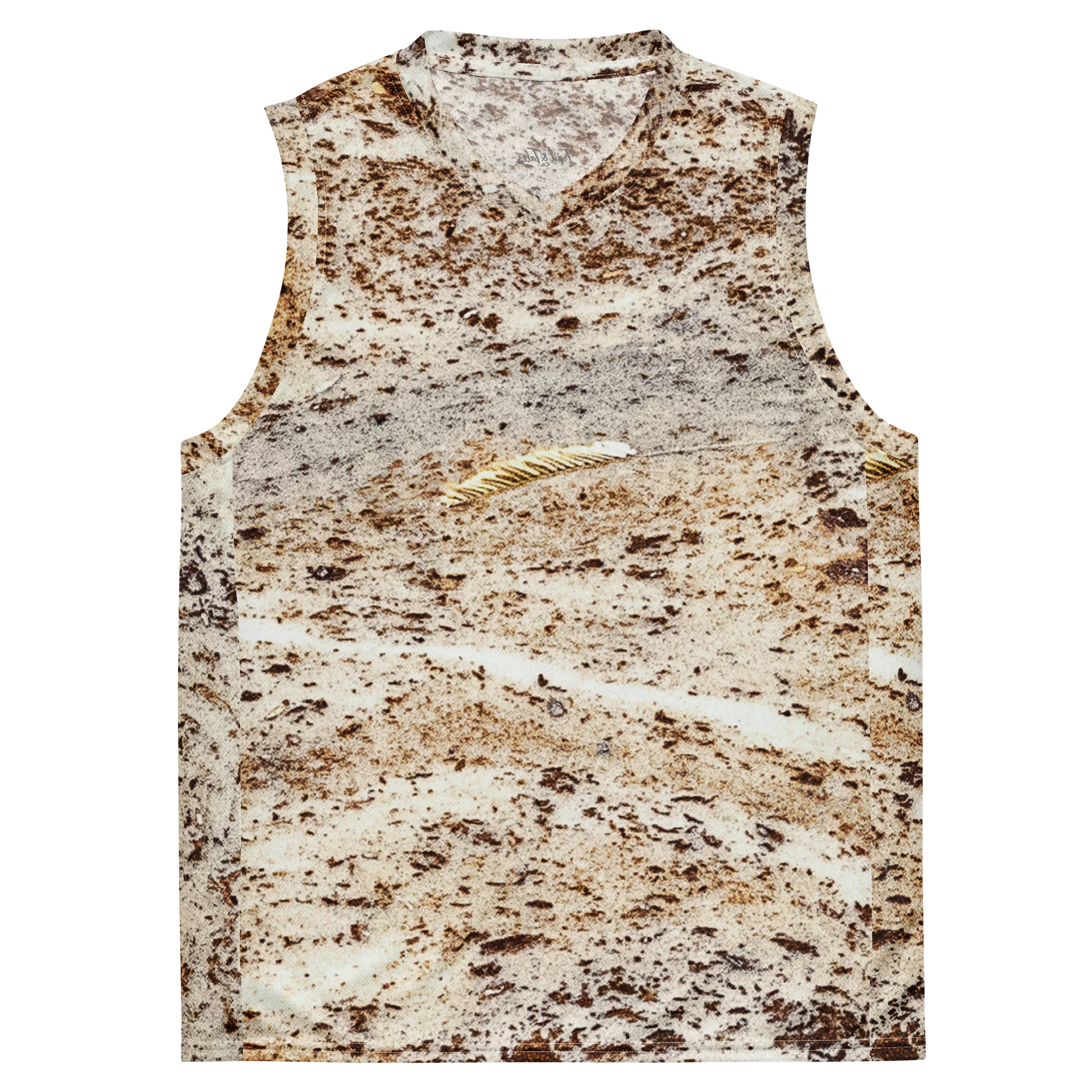 Espresso Swirl All-Over Print Recycled Unisex Basketball Jersey product image (2)