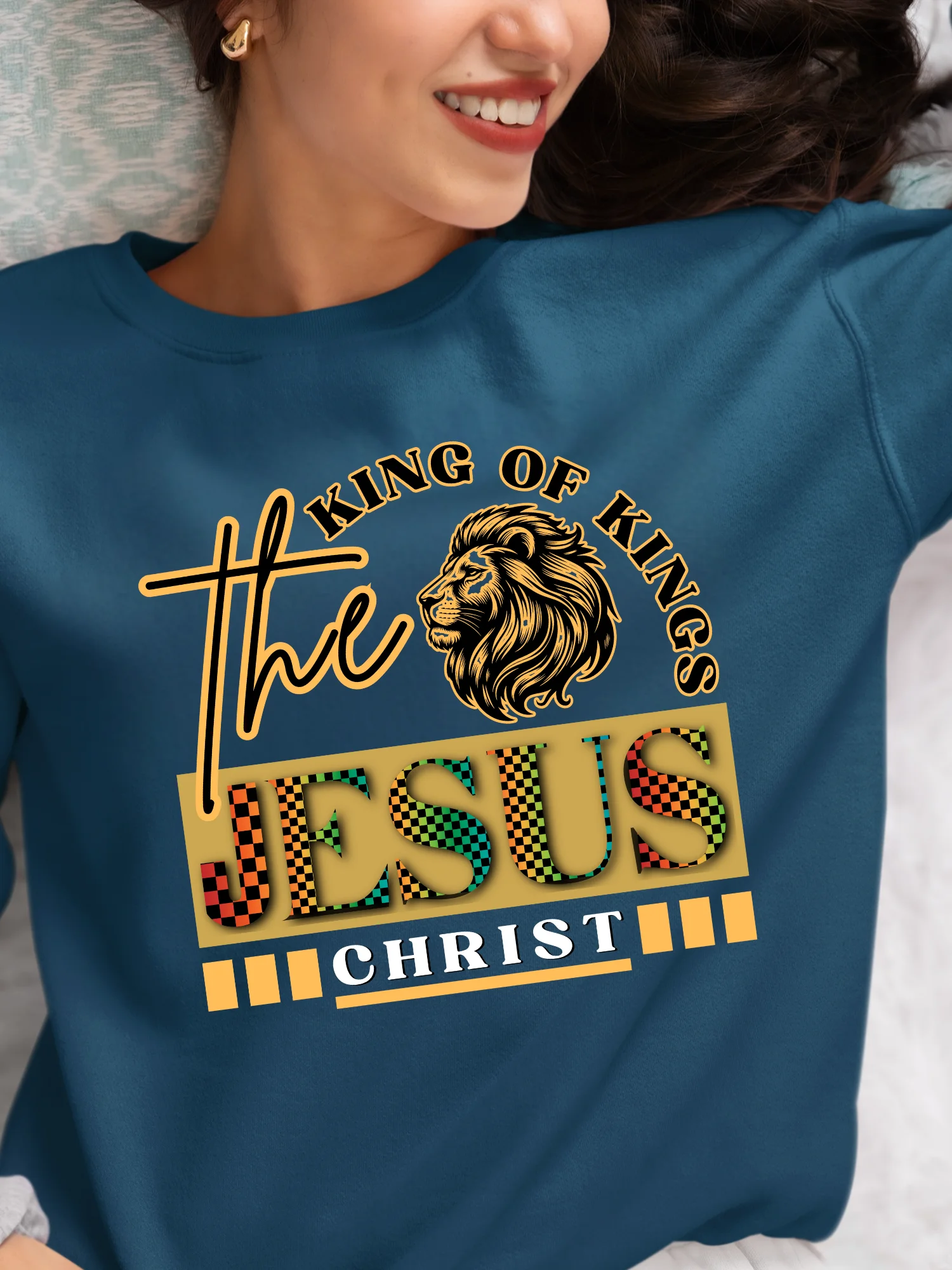 King of Kings Jesus Christ | Christian Gildan Sweatshirt | Faith Apparel for Believers product image (1)
