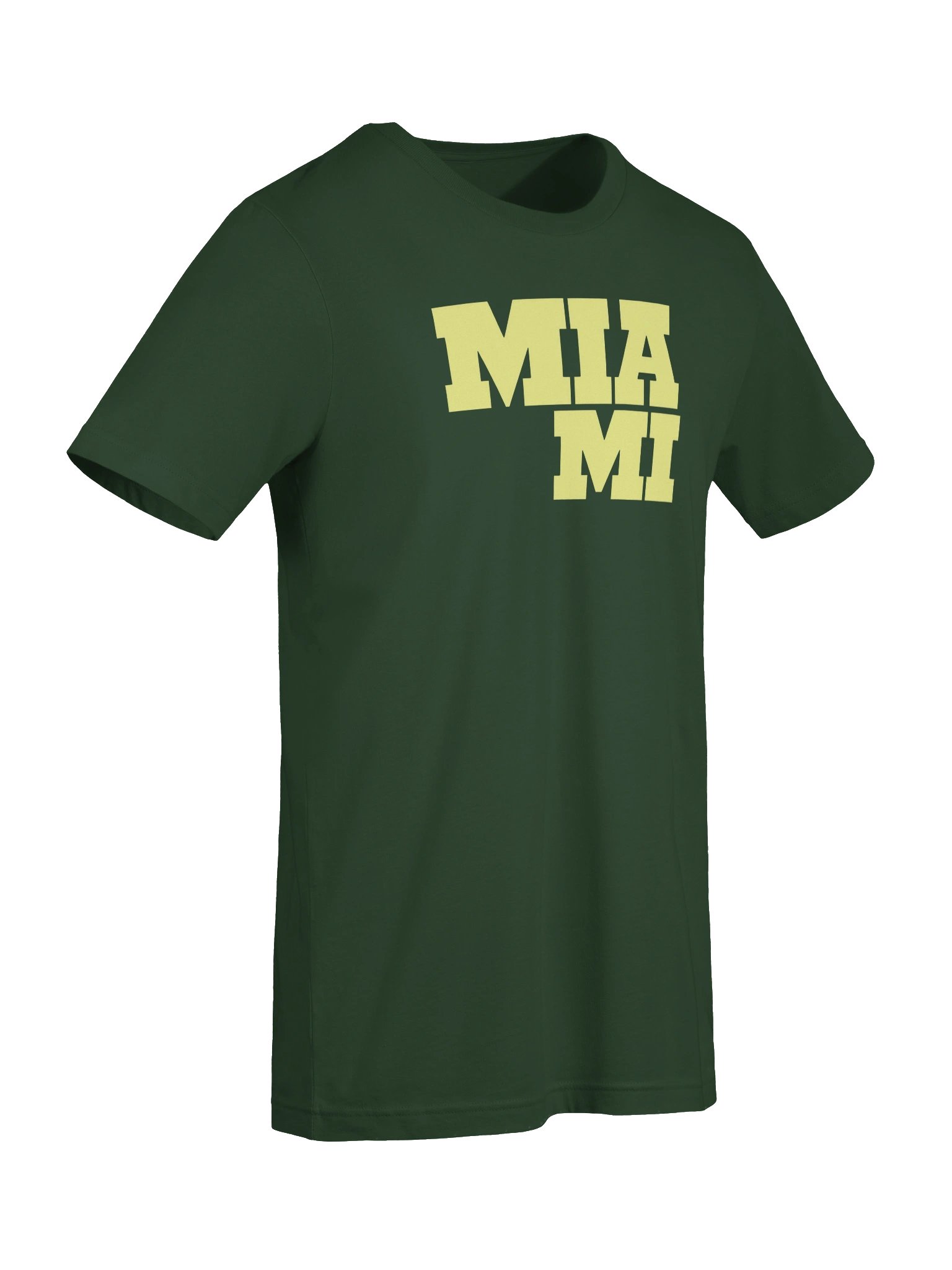 MIAMI Yellow Block Letter T-Shirt product image (7)