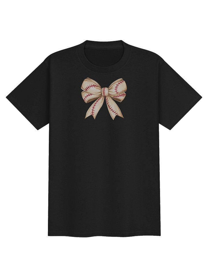 Youth Baseball Bow T-Shirt product image (3)