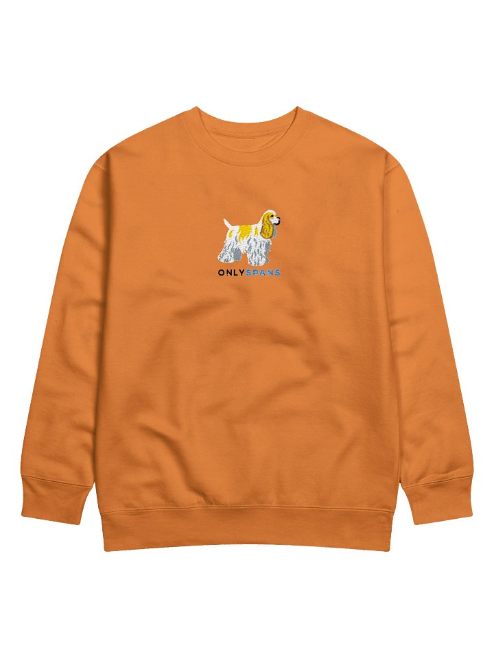 Only Spans Sweatshirt (Embroidered) of an American Cocker Spaniel(Lemon and White) product image (3)