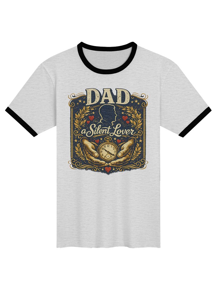 Dad A Silent Lover Vintage Graphic Ringer Tee product image (3)