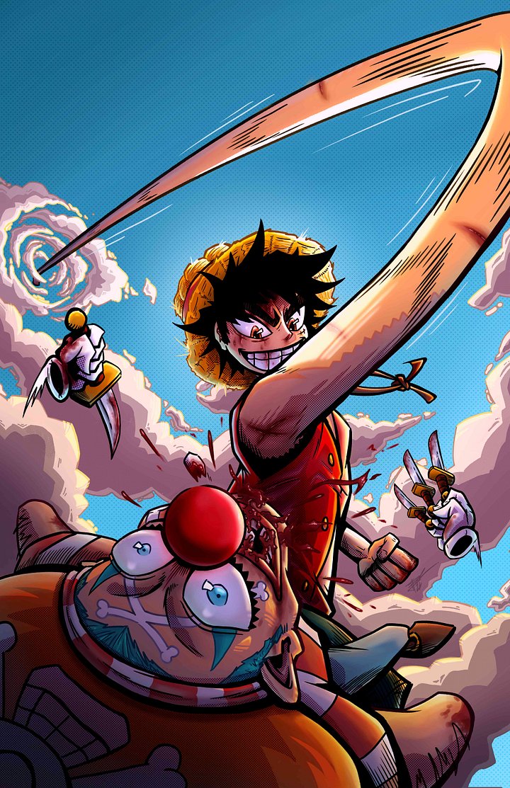 "Luffy Vs Buggy" | One Piece Art Print product image (2)