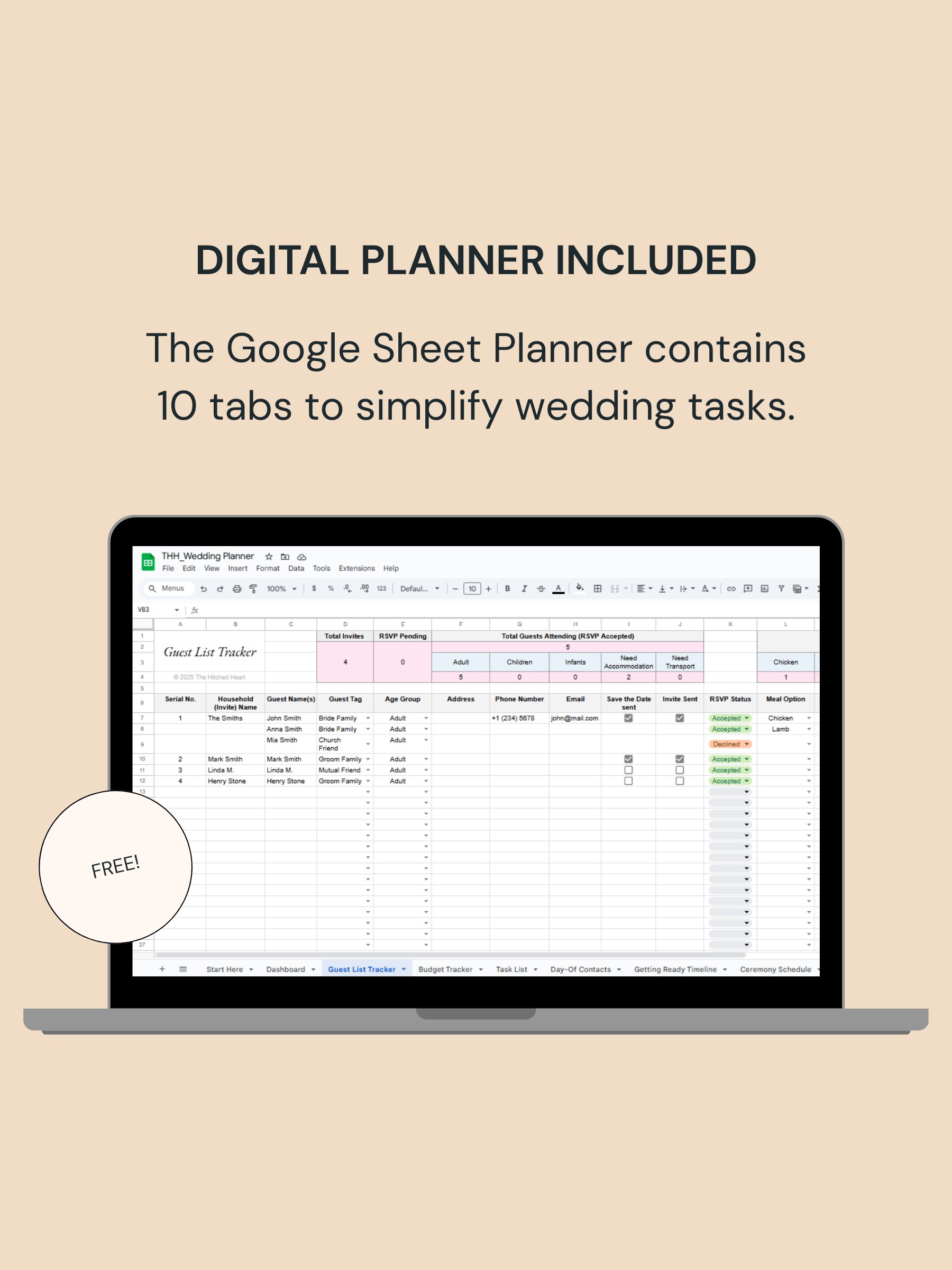The Christian Wedding Guide (Digital PDF) & Google Sheet Planner product image (2)