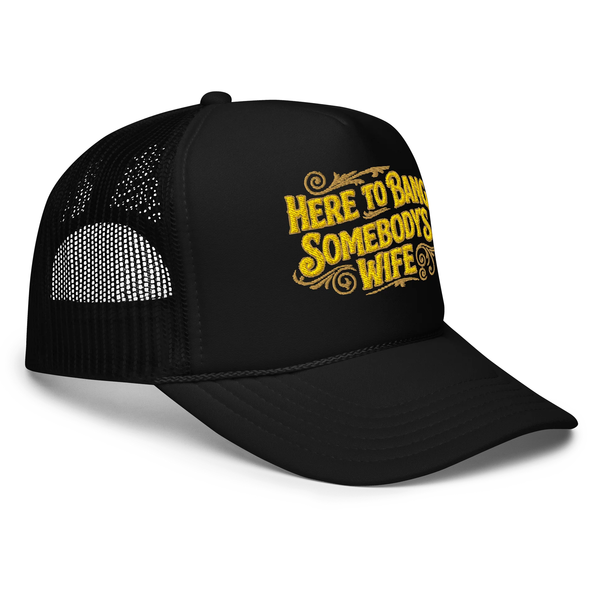 (Girls) HERE TO BANG - Embroidered foam SnapBack trucker hat product image (9)