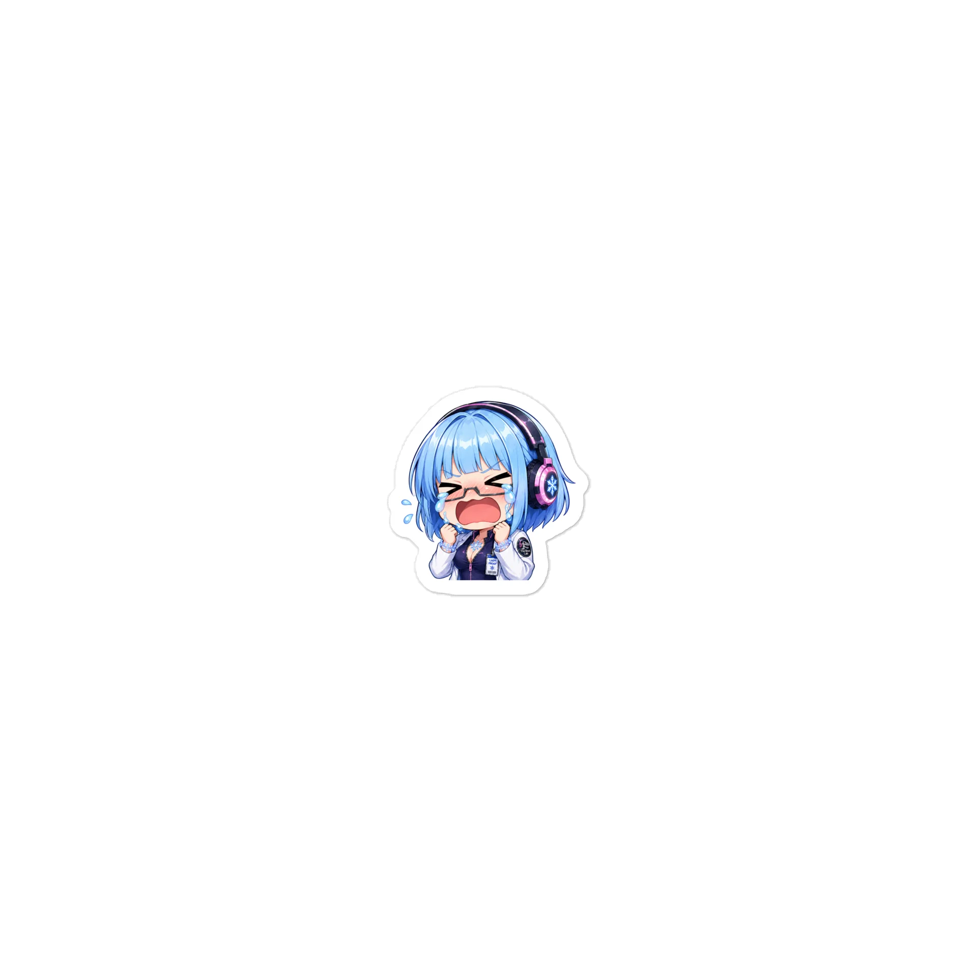 Lady Frost Crying Emote - Die Cut Sticker product image (2)