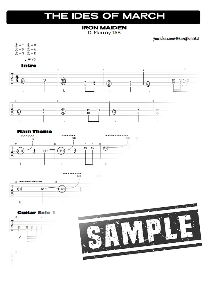 The Ides of March | PDF Tab + Guitar Pro | Iron Maiden product image (2)