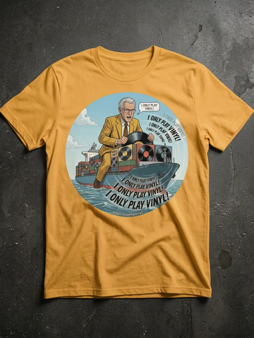 I Only Play Vinyl! Double Sided Shirt product image (1)