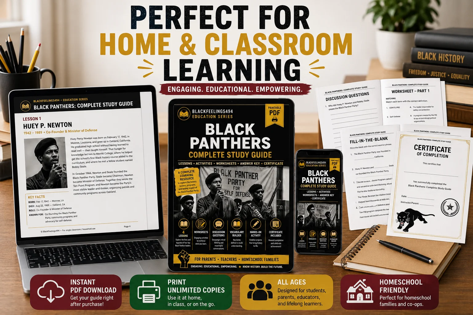 Black Panthers Complete Study Guide | Printable PDF | Homeschool & Classroom Resource product image (3)