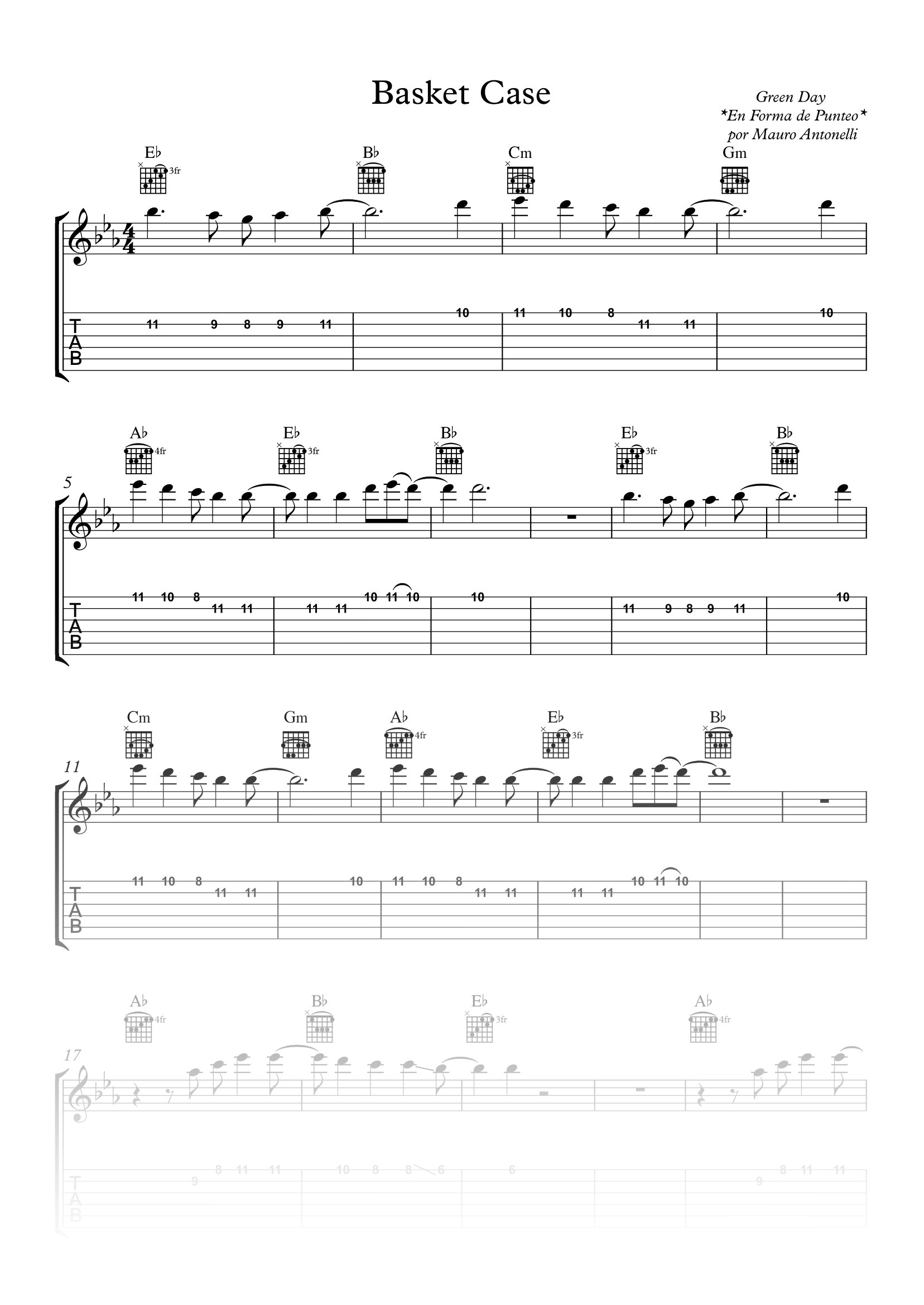 Basket case - Partitura + Tab + Acordes + Pista product image (1)