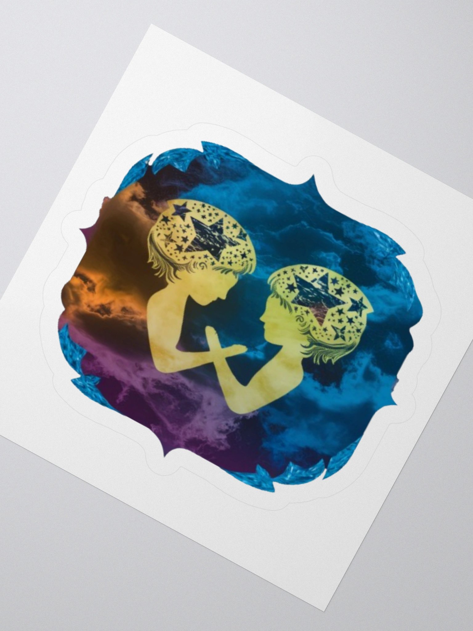 Gemini Celestial Kiss-Cut Sticker product image (5)
