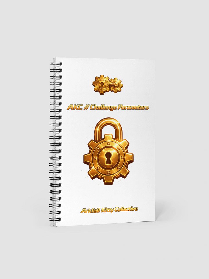 • AKC // Challenge Parameters Notebook | Challenge Day Thursday Spiral Notebook | Arkfall Kitty Collective product image (1)