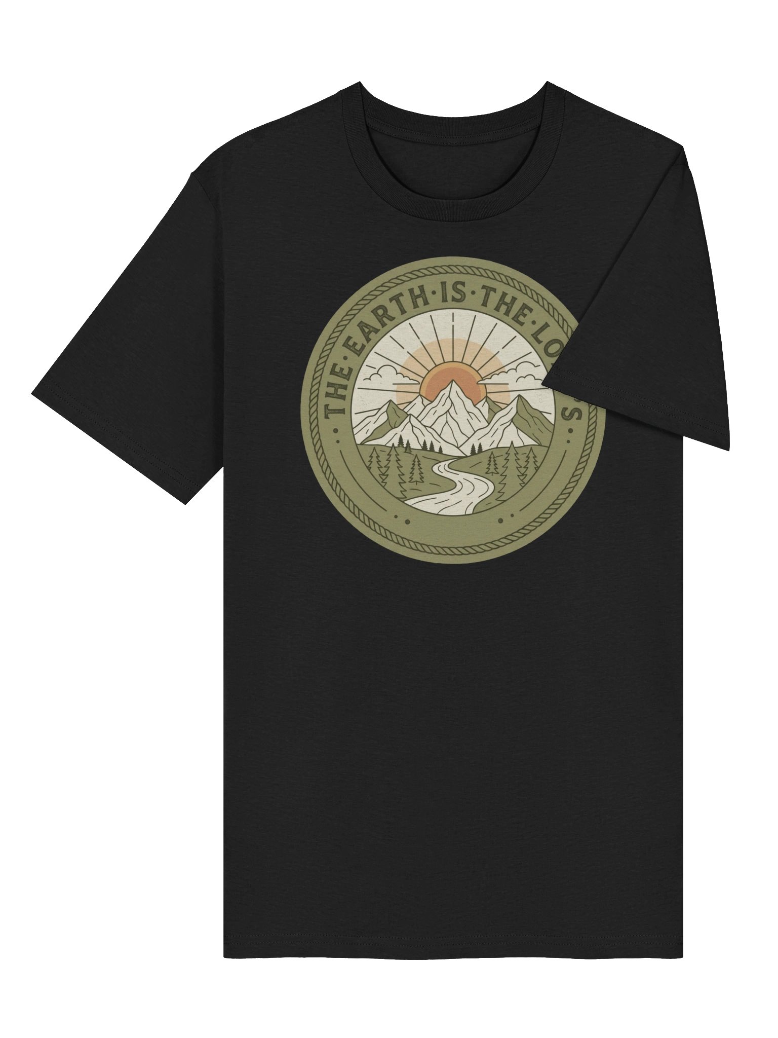 The Earth is the Lord’s T-Shirt – Psalm 24:1 Christian Nature Tee product image (3)