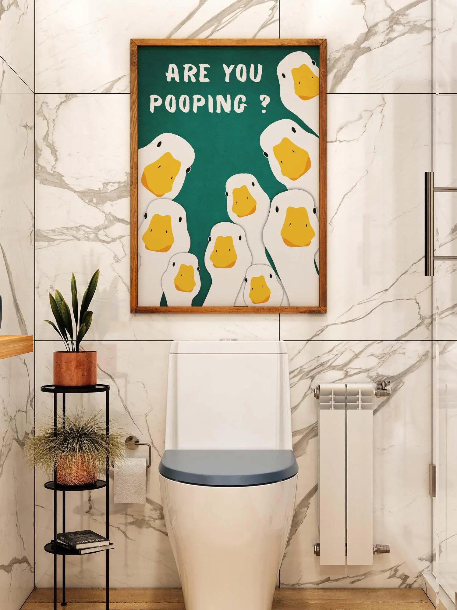 Funny Goose Bathroom Print | Farmhouse Animal Wall Art product image (5)