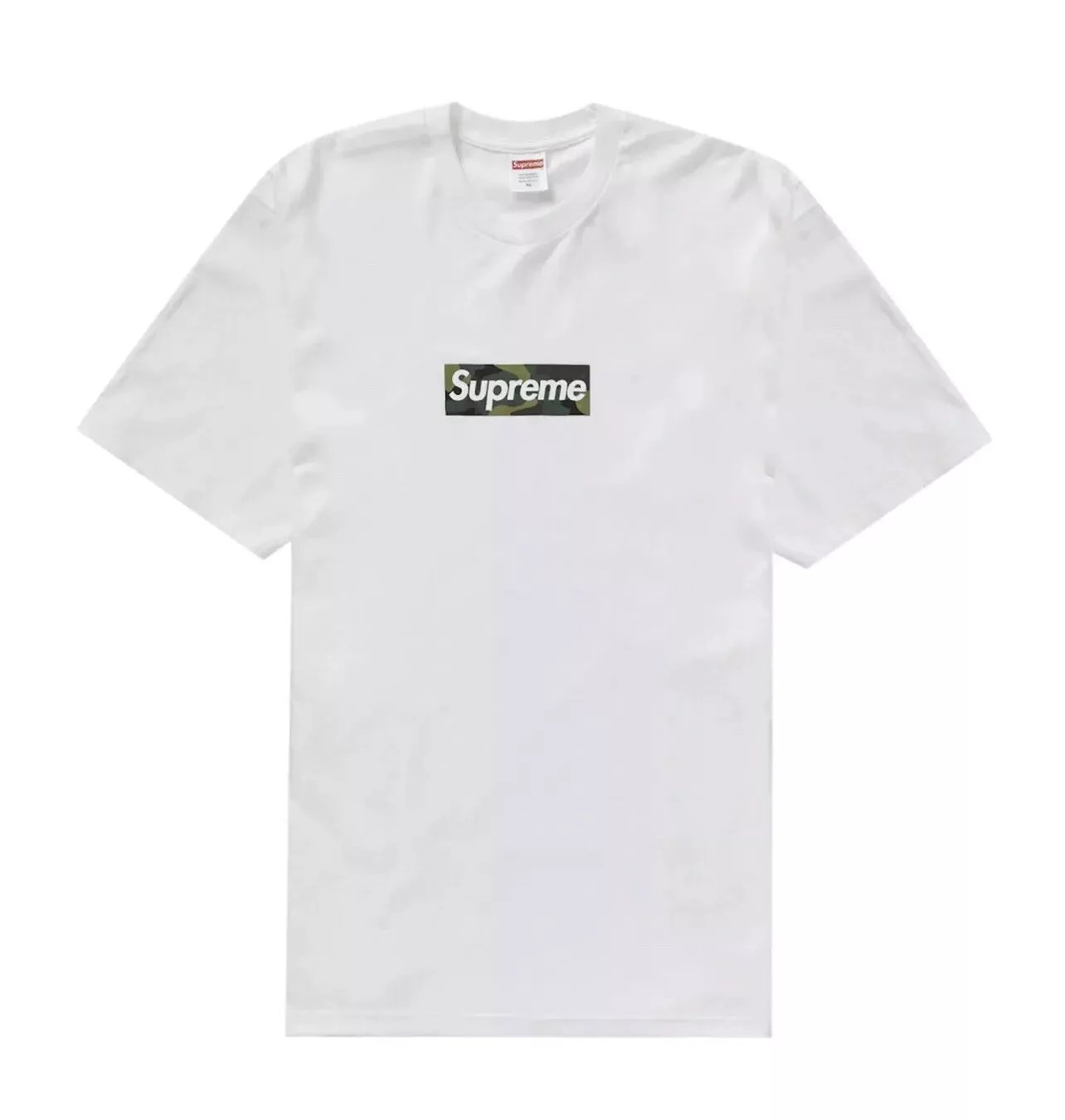 Supreme Camo Box Logo White Tee T-Shirt FW23 Size Medium M (New in Bag) product image (1)
