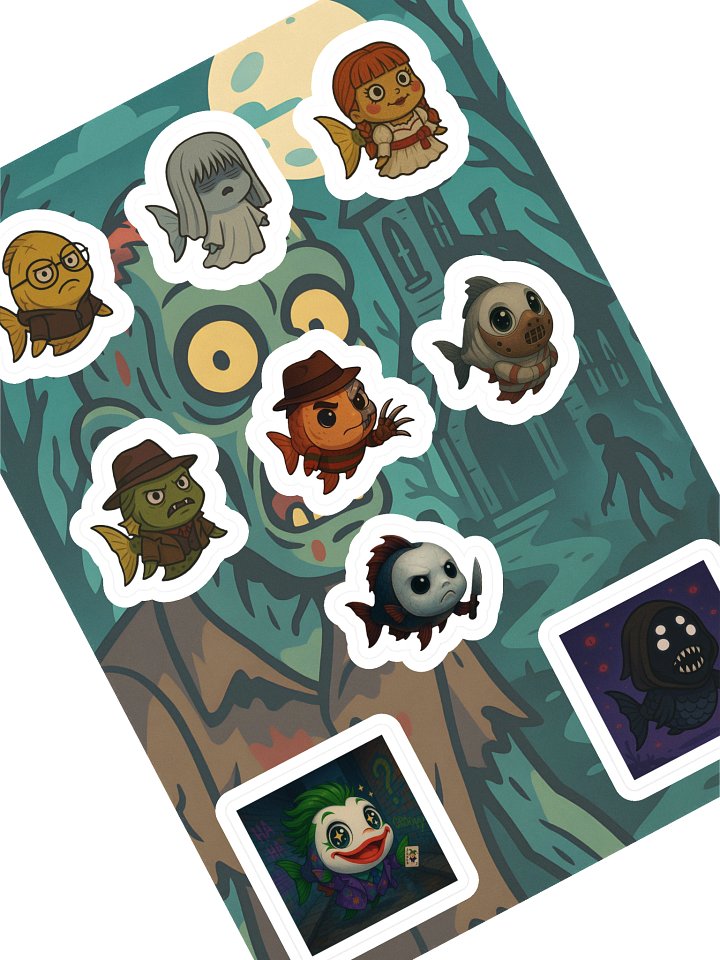 murder fishies part 2 sticker sheet product image (1)