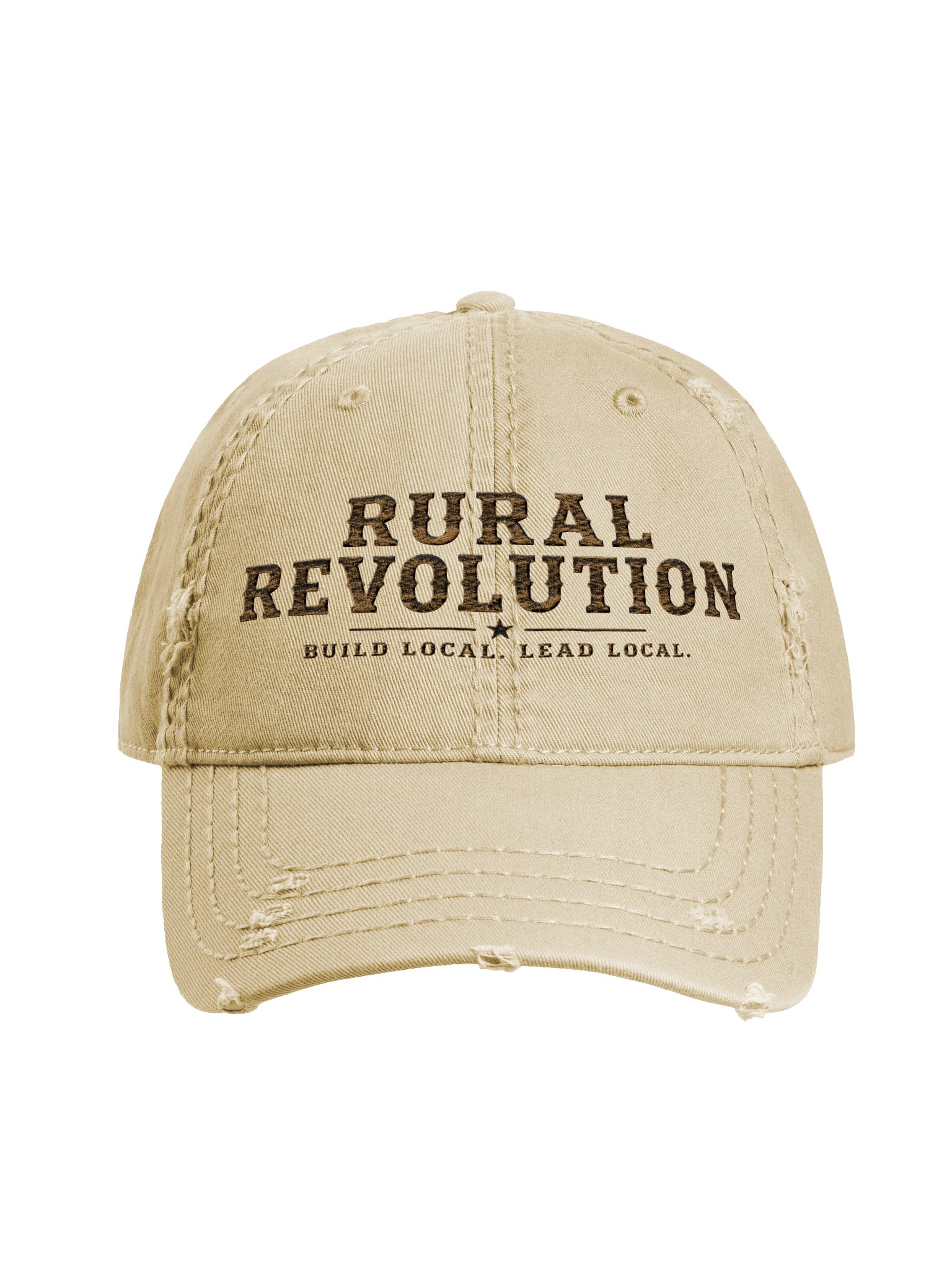 Rural Revolution “Build Local. Lead Local.” Distressed Dad Hat product image (2)