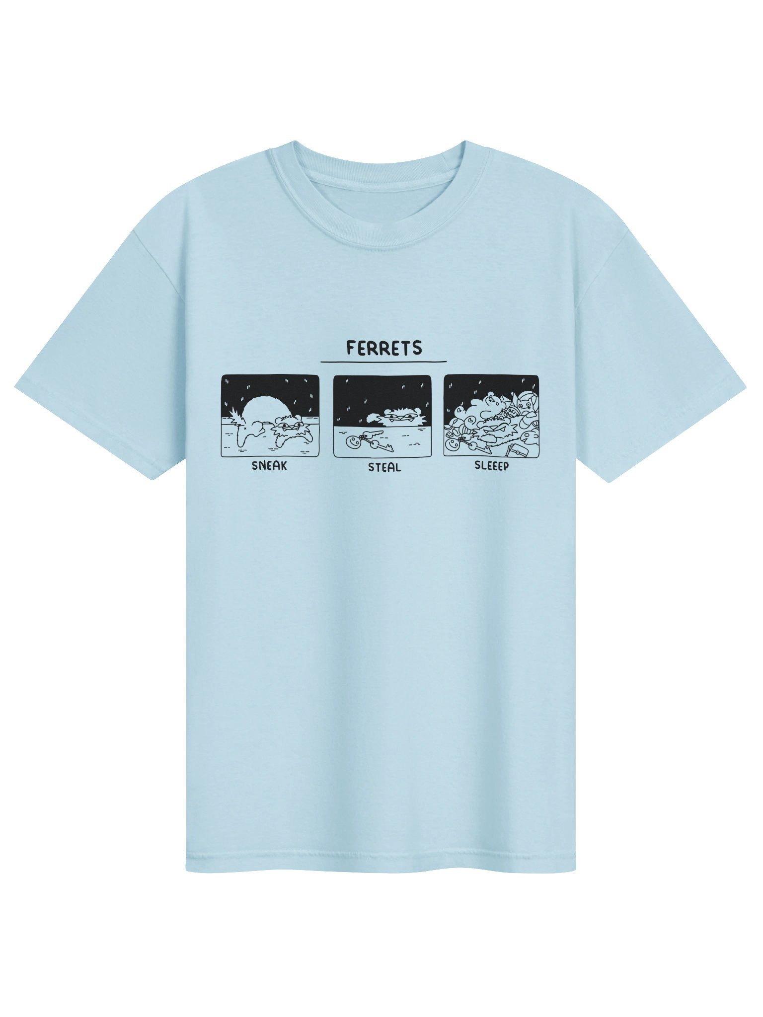 Ferrets | Sneak Steal Sleep | T-Shirt product image (1)