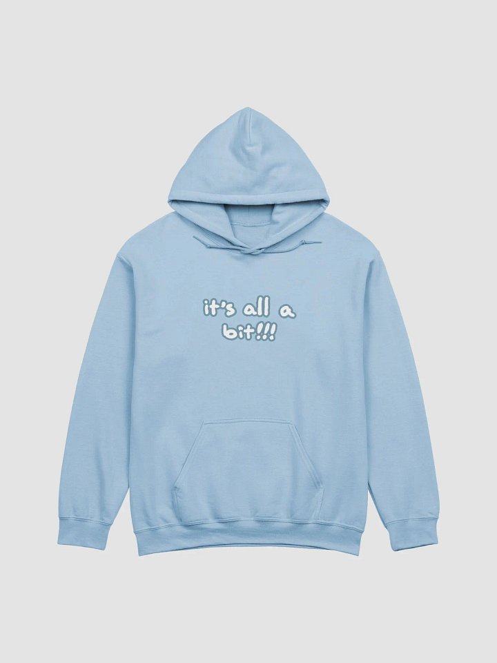 “It’s all a bit!!!” (lined design, #709AAF) classic hoodie product image (32)