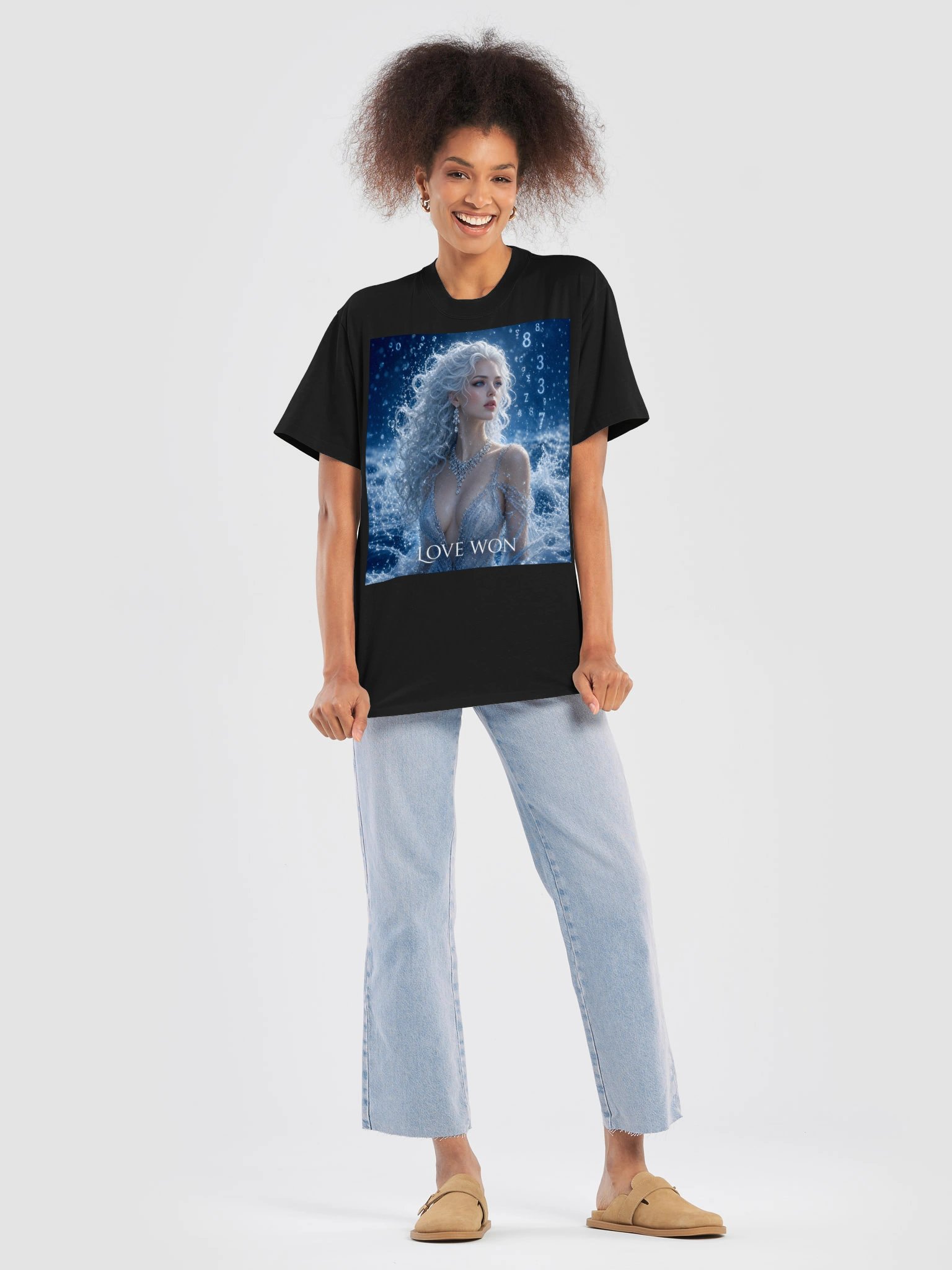Love Won Fantasy T Shirt | Unisex Oversized Gothic Ocean Queen Shirt for Romantics & Dreamers product image (9)