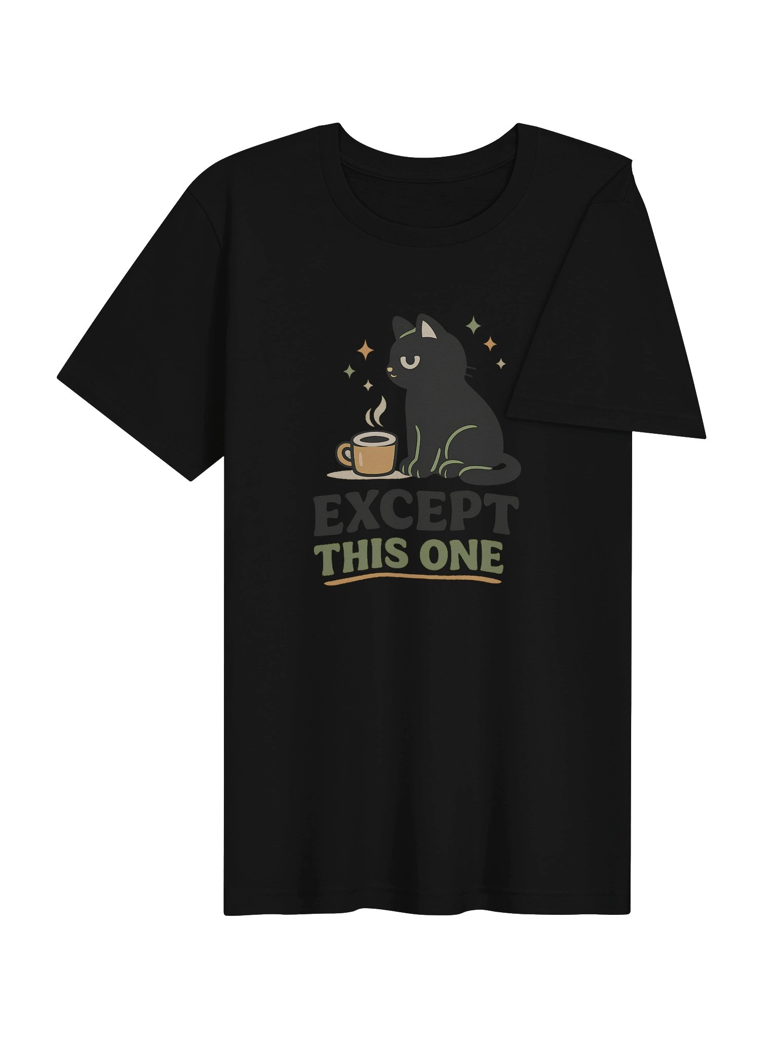 Except This One Cat Couple Tee, Cute Matching Graphic Shirt, Funny Relationship Shirt product image (104)