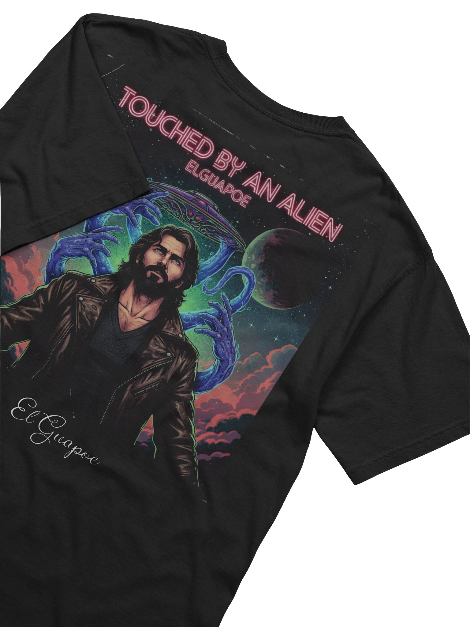 Touched by an Alien on the Back Heavyweight T product image (6)