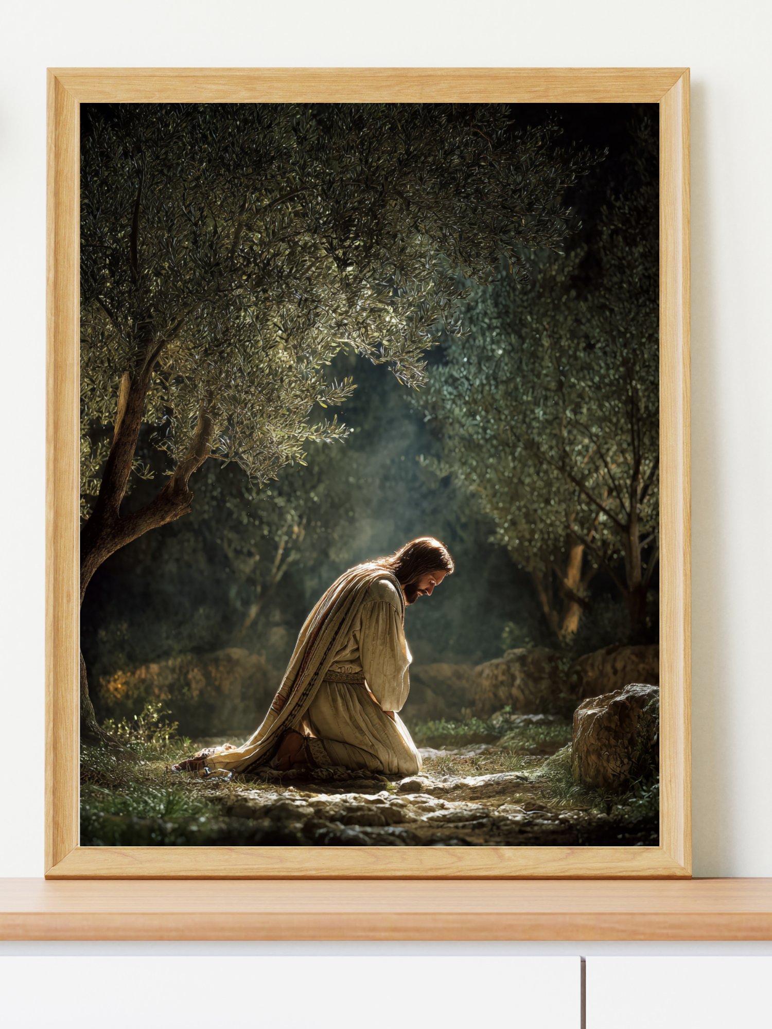 Jesus Praying in the Garden of Gethsemane Wall Art Set | Printable Christian Art Bundle product image (4)
