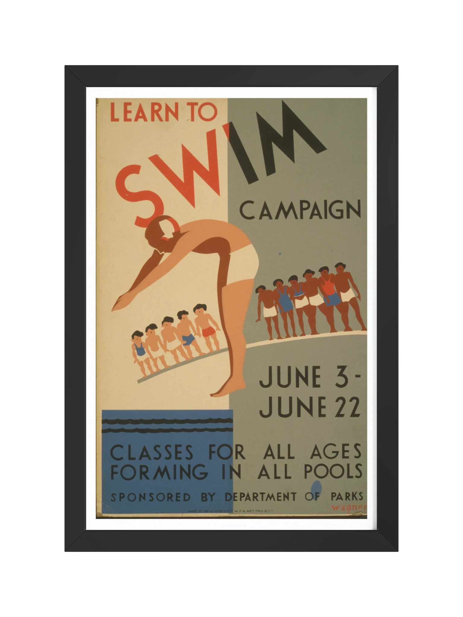 Learn to Swim Framed Print product image (3)
