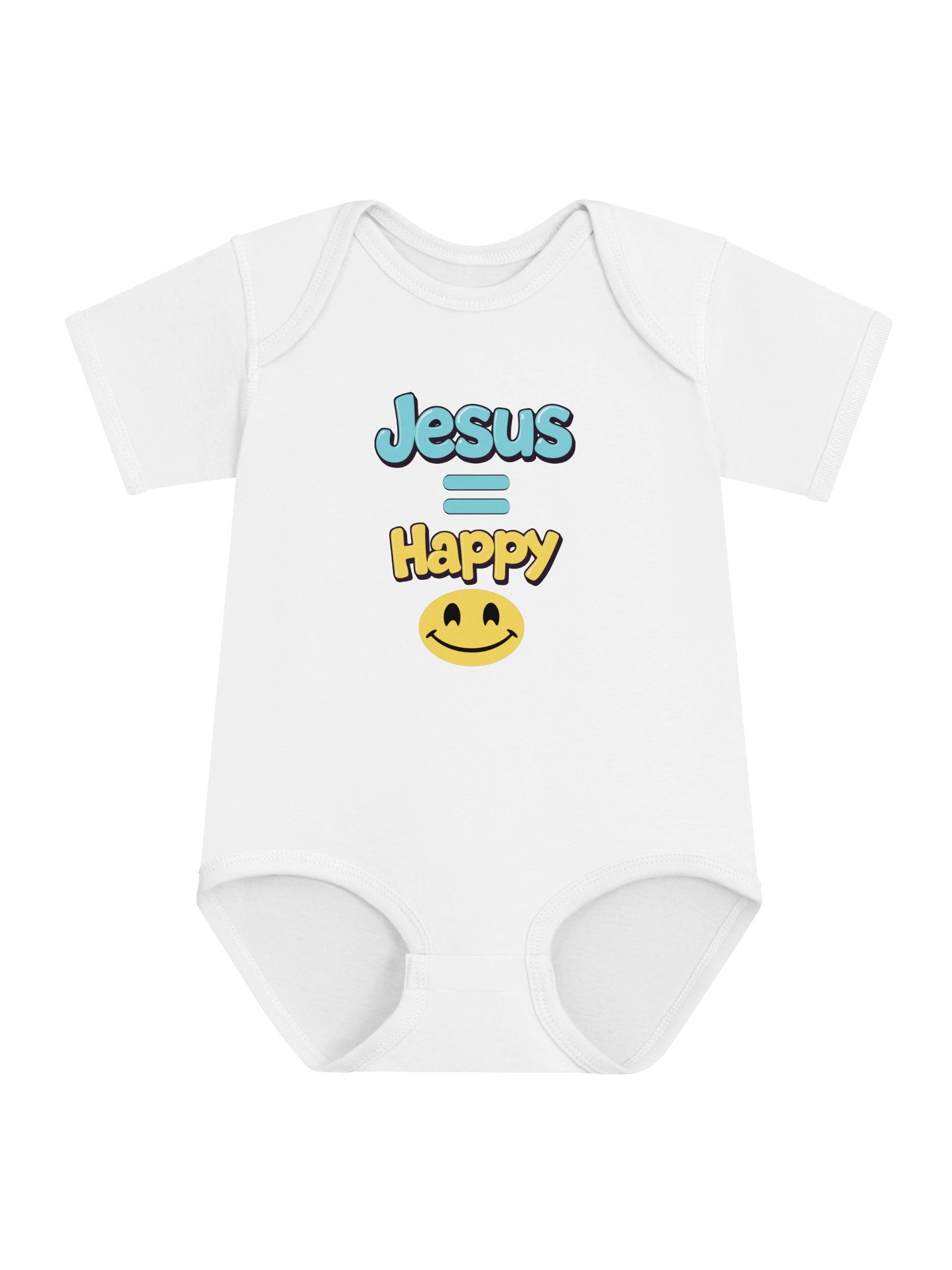 Jesus And Smiley Christian Baby Bodysuit product image (2)
