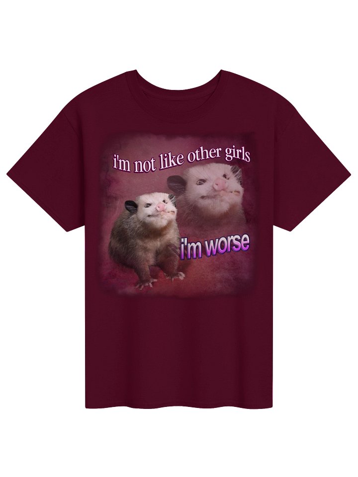I'm not like other girls, I'm worse possum T-shirt product image (31)