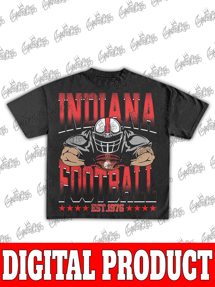 ndiana Football Vintage 1976 Bootleg Graphic Design product image (1)
