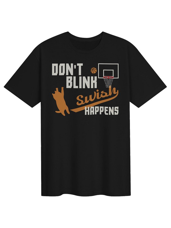 Basketball Cat (DON'T BLINK, Swish HAPPENS) - Unisex Adult Super Soft Lightweight T-shirt product image (22)