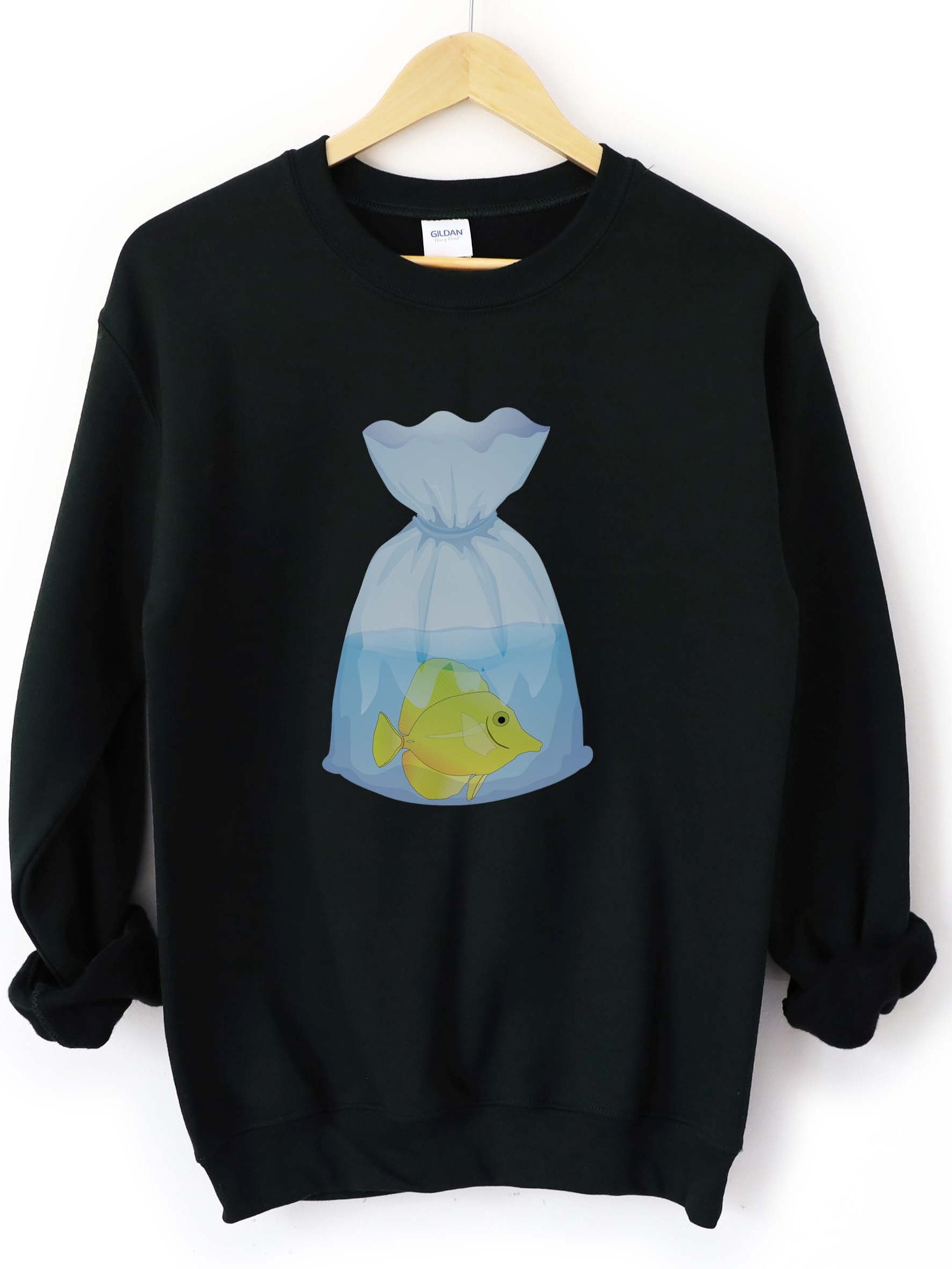 Yellow Tang Fish Bag Sweatshirt – Saltwater Reef Tank Aquarium Enthusiast Graphic Sweatshirt product image (1)