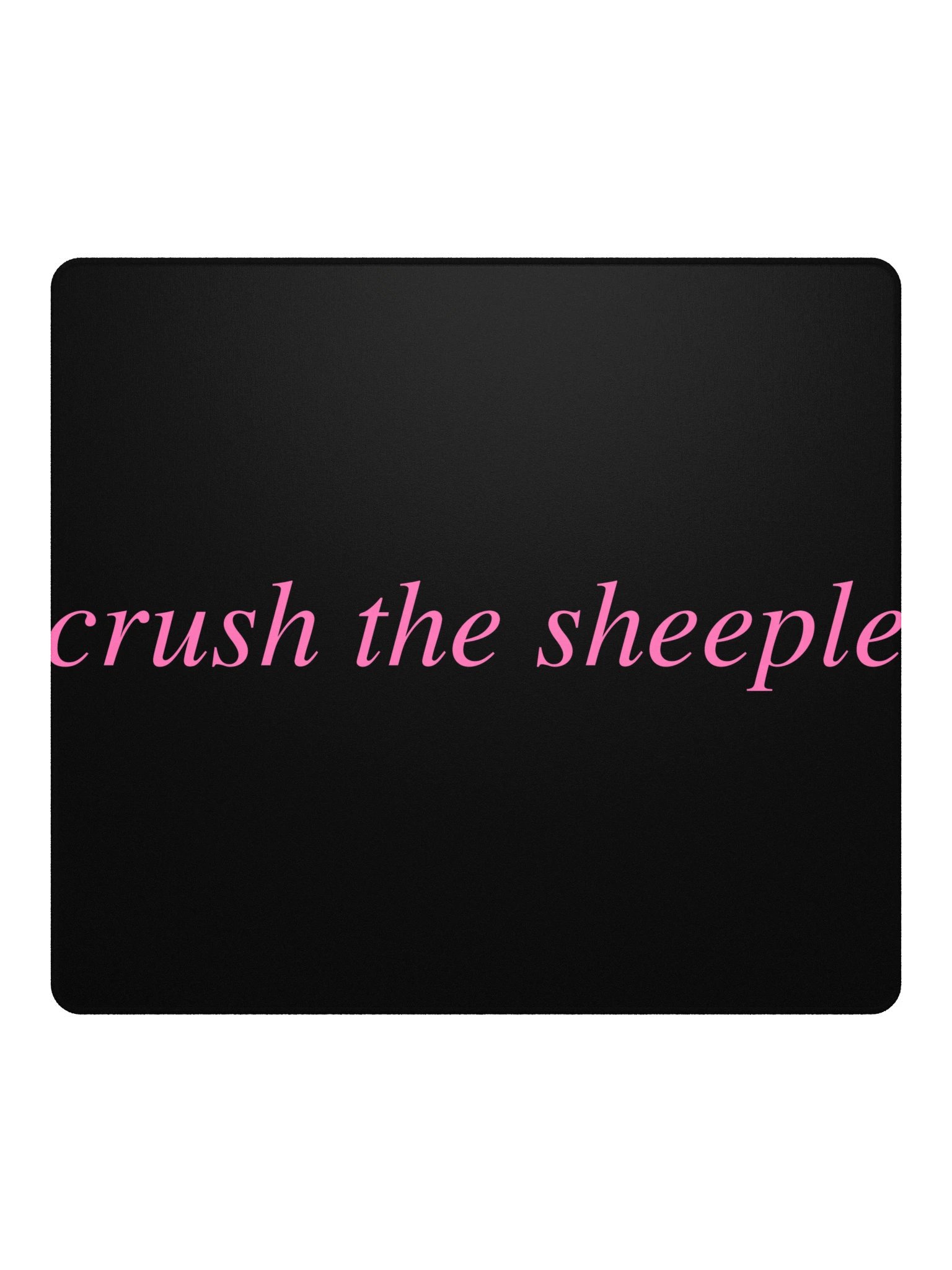 No ShopCo | Crush the Sheeple Gaming Mouse Pad - Pink on Black product image (2)